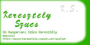 keresztely szucs business card