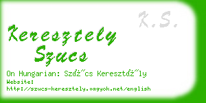 keresztely szucs business card